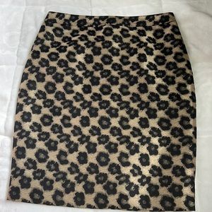 Ann Taylor Cheetah Print Pencil Skirt Size 8